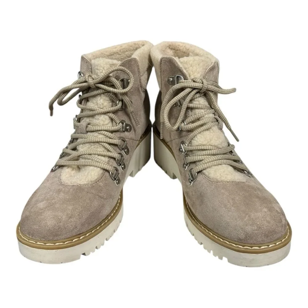 Sonoma Goods For Life Ortholite Eco Women's Taupe Suede Ankle Boots Booties 9